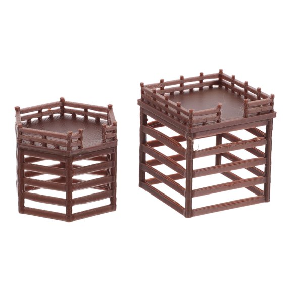 Amosfun Brown Aquarium Decoration Platform Versatile Fish Tank Ornament for Micro Landscape and Terrarium