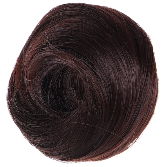 Amosfun Dark Brown High Fiber Bun Hairpiece Ponytail for Women, 1 Piece Hair Styling Accessory