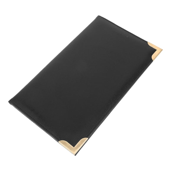 Amosfun Cafe Menu Organizer Black with Thick Support for Effortless Bill Presentation and Writing