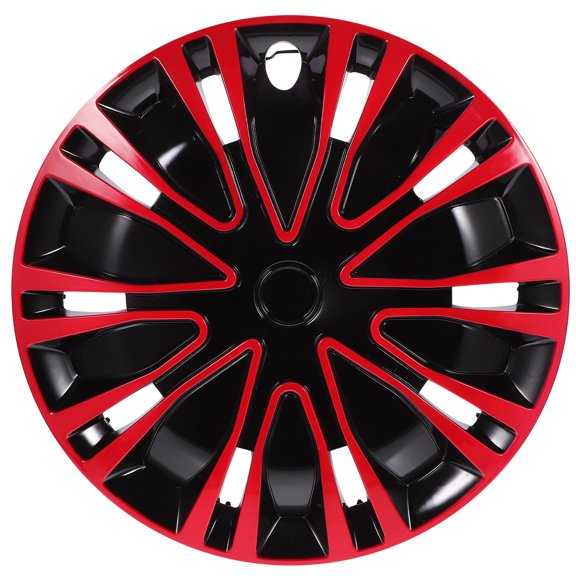 Amosfun Car Hubcap Hub Cover Red Black PP Dust Protection 1Set