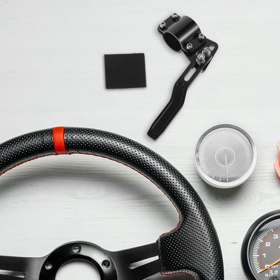 Amosfun Car Steering Wheel Signal Lever Black Metal Extension Lever Durable for Easy Installation