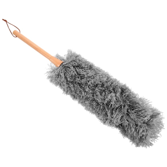Amosfun Washable Household Duster for Furniture Electronics with Wooden Handled Cleaning Tool