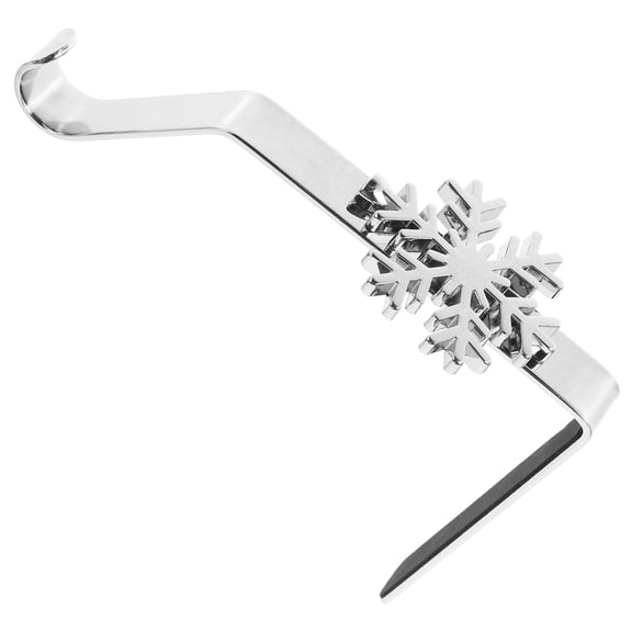 Amosfun Fireplace Hanging Hook Iron Snowflake Decorating 1Set