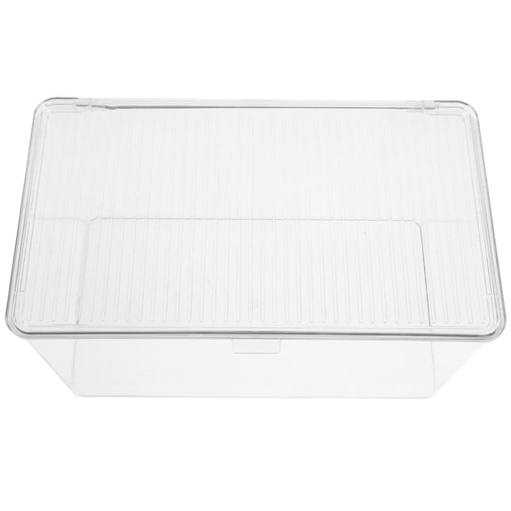 Amosfun Clear Acrylic Booster Box Case with Lid for Badge Display, Storage, and Party Use Organizer