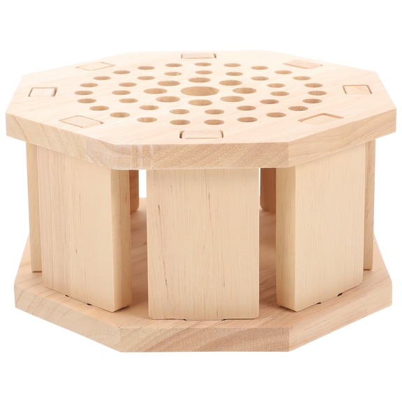 Amosfun Beige Wooden Tool Stand Multifunctional Organizer for Leathercraft, Painting Supplies, and Art Tool Storage