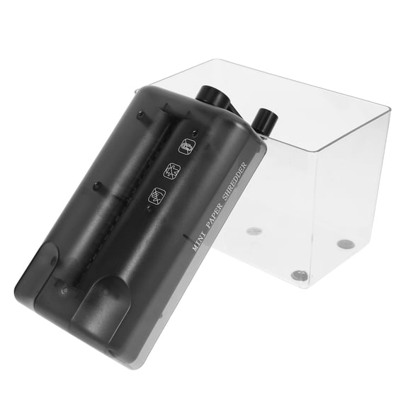 Amosfun Convenient Black Desktop Hand Crank Paper Shredder for Home Use Tough Paper and Cardstock