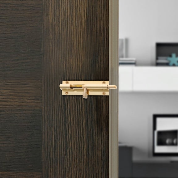Amosfun Wood Door Slide Bolt Latch Vintage Copper Security Lock for Home Use