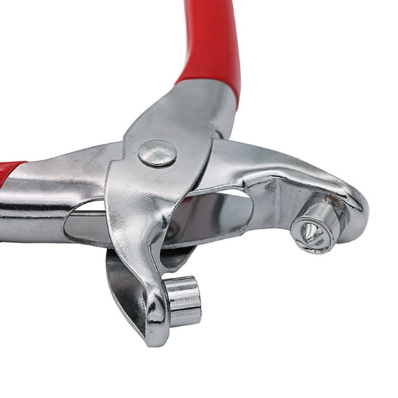 Amosfun Hole Punch Tool with Red Durable Metal Body and Professional Eyelet Grommet Setter