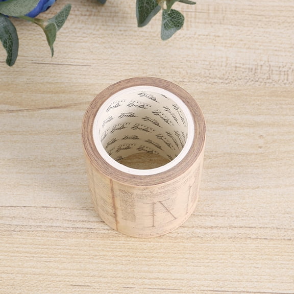 Amosfun Vintage Washi Tape Beige Paper Self-Adhesive for Scrapbooks and DIY Projects