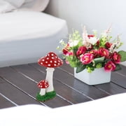 Amosfun Resin Mushroom Garden Statue, Outdoor Lawn Ornament and Yard Art Decoration, Patio Landscape Decor Figurine