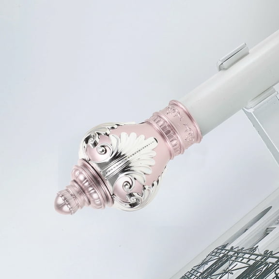 Amosfun Modern Decorative Curtain Rod Finials and Fittings, Easy to Install Window Rod Accessories
