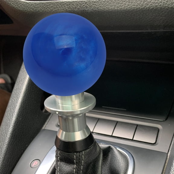 Amosfun Universal Dark Blue Acrylic Shift Knob Ball for Manual Car Gear Shift Lever