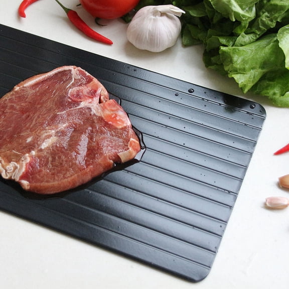 Amosfun Aluminum Defrosting Plate for Quick Thawing Meat and Vegetables, Kitchen Tool, Design
