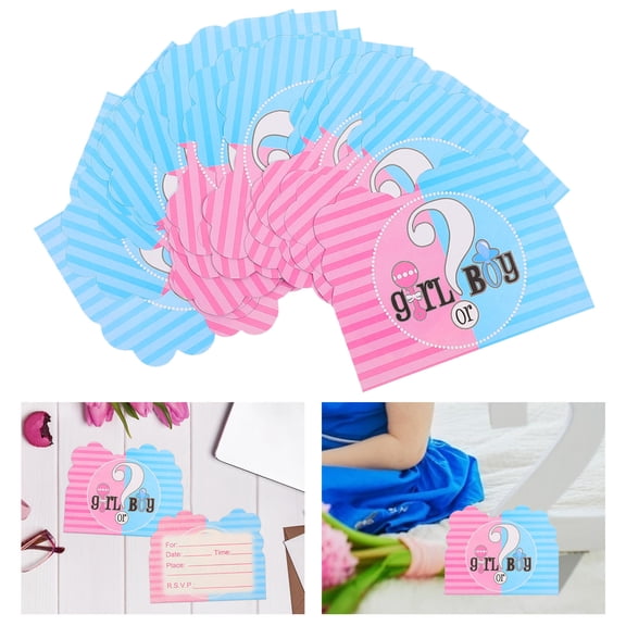 Amosfun Delicate Design 32pcs Rectangular Invitation Cards for Friends and Families Celebrations