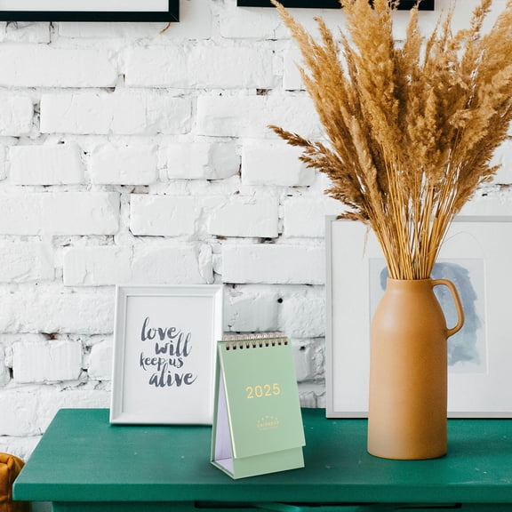 Amosfun Monthly Memo Calendar Green Thick Paper Simple Design Smooth Writing Home