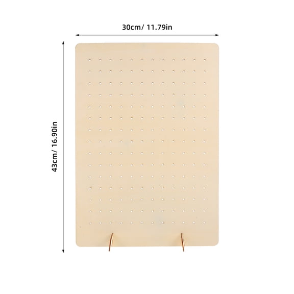 Amosfun Desk Pegboard Wood Pegboard Stand Beige Rectangular Organizing For Women Exhibition 1Set