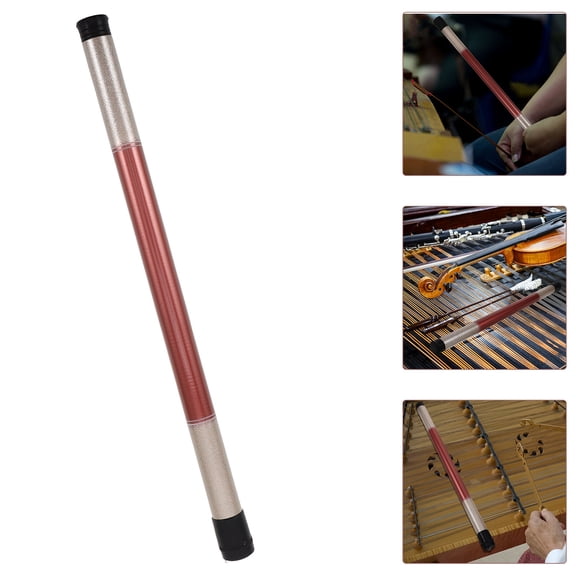 Amosfun Dulcimer Accessories Red Mallets Storage Tube Multifunctional Case for Music Equipment