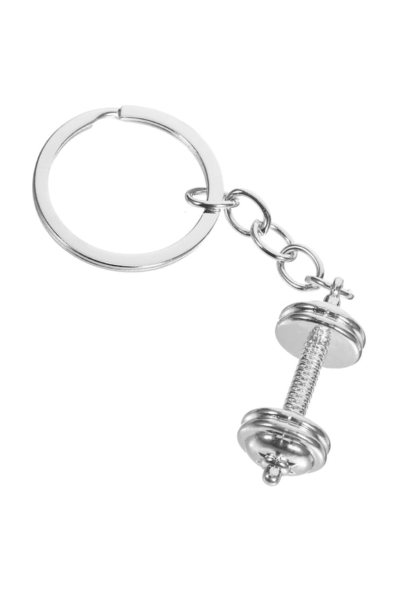 Dumbbell Keychain Zinc Alloy Fitness Accessory Realistic Weightlifting Pendant for Keys and Bag Charm