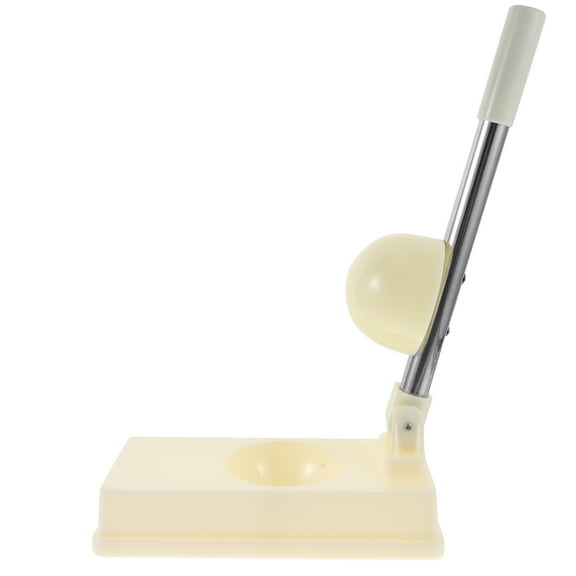 Amosfun Beige Dough Pressing Tool for Dumpling Wrappers Made of Safe Stainless Steel ABS