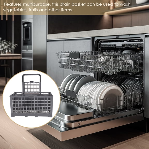 Amosfun Durable ABS Dishwasher Storage Basket with Strong Mesh for Silverware and Small Items