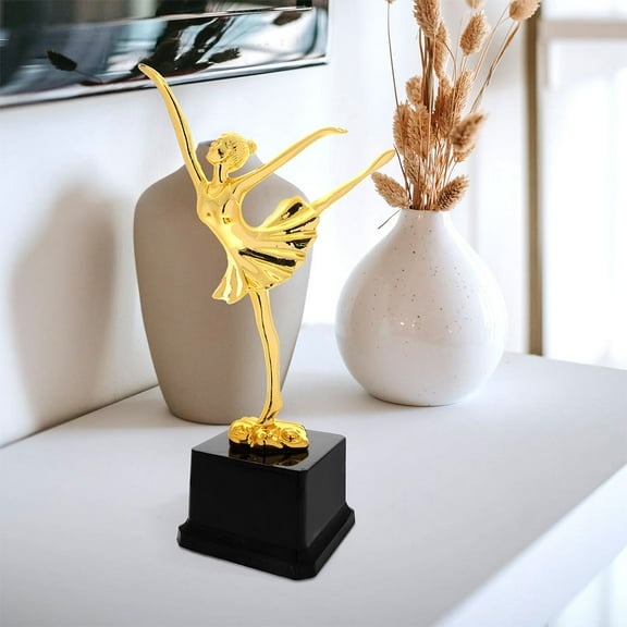 Amosfun Durable Golden Ballet Trophy for Dance Recitals and Awards Display Sculpture