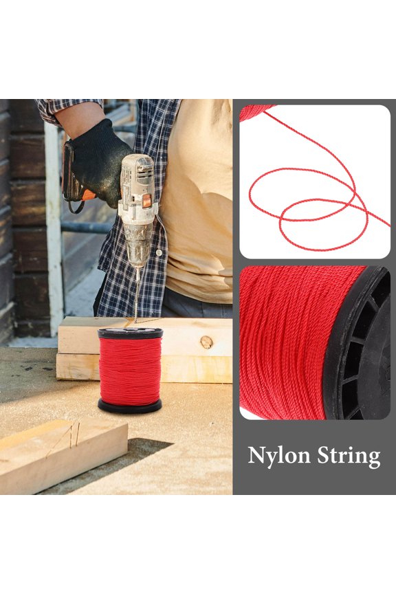 Durable Red Nylon String for Construction and Gardening High Strength Twisted Nylon Twine