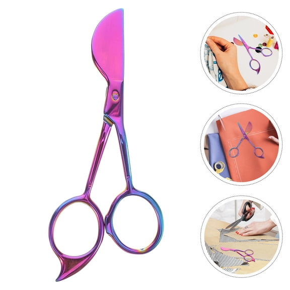 Amosfun Durable Stainless Steel Fabric Shears with Precision Blades for Carpet Pile Trimming and Applique