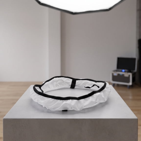 Amosfun White Ring Light Fabric Cover for Circular Fluorescent Lamp Portable and Foldable
