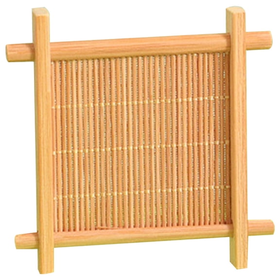 Amosfun Bamboo Hamster Cooling Mat, Light Brown Small Pet Nest Bed for Hot Weather, Gerbil Mouse Chinchilla Cage Accessory