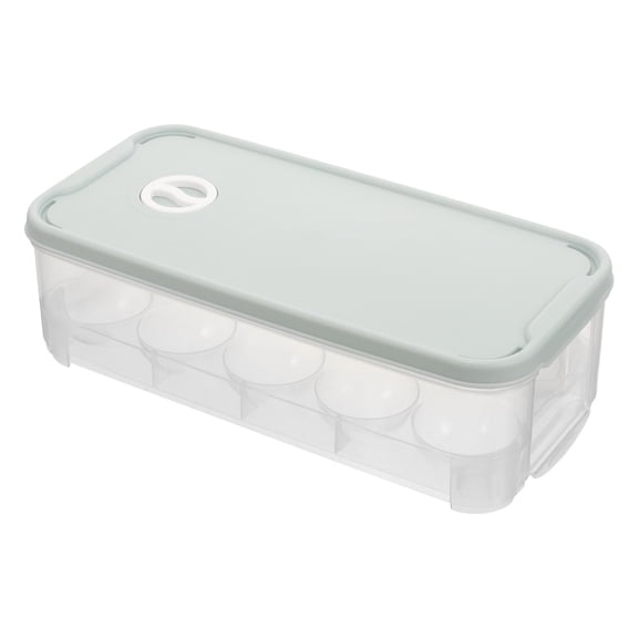 Amosfun Storage Container for 10 Eggs, Stackable Fridge Organizer Box for Dispensing