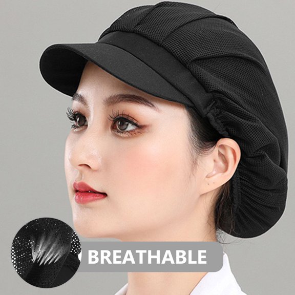 Amosfun Elastic Breathable Chefs Hat for Restaurant Food Preparation 1Pcs