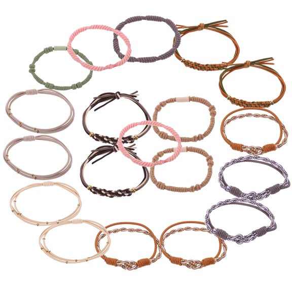 Amosfun Stylish Bracelet Hair Ties with Knot Design Hair Elastics for Home and Party Use