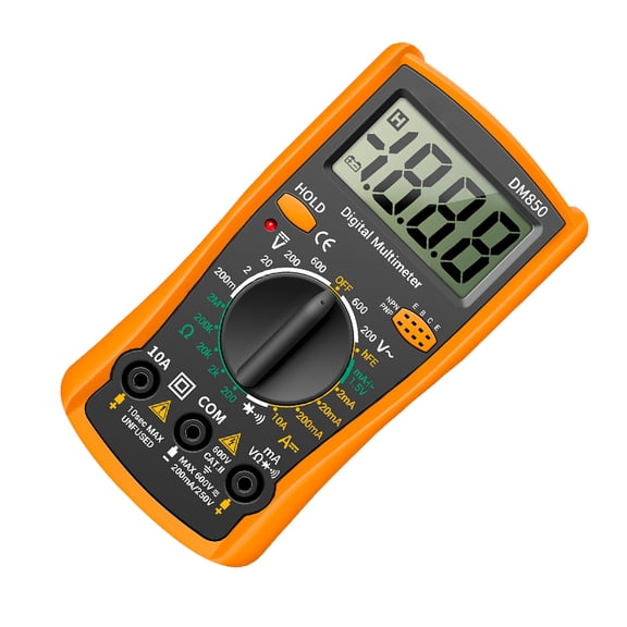 Amosfun Electrical Repair Tool Digital Multimeter with Large Screen and Portable Design in Orange