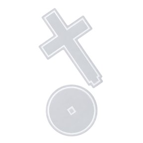 Amosfun White Silicone Cross Mold for Resin Crafting, Figurine Mold for Elegant Home Decor and Art Projects