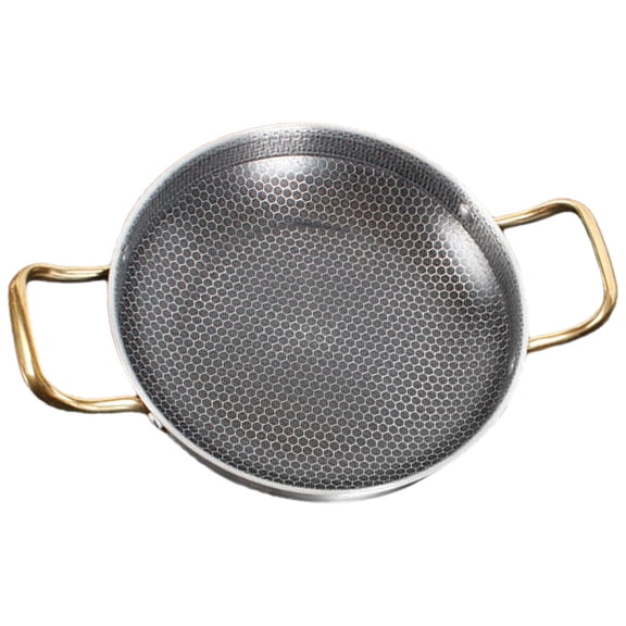 Amosfun Honeycomb Nonstick Stainless Steel Frying Pan with Comfortable Ergonomic Handle for Easy Cooking