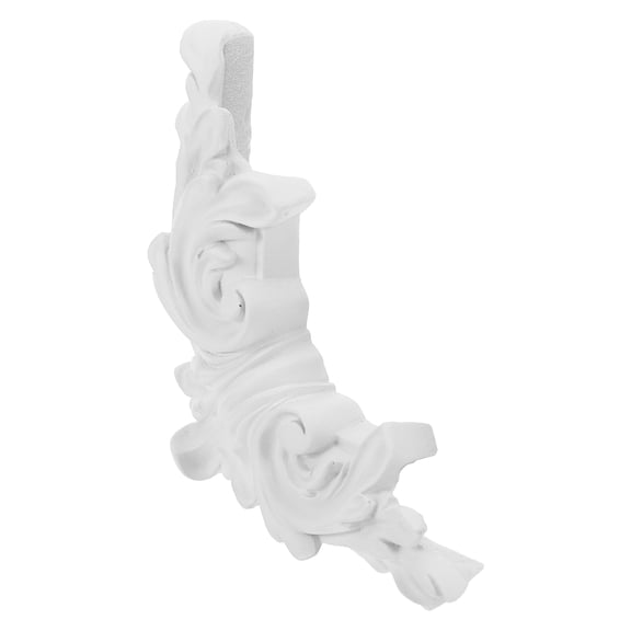 Amosfun European Floral Ceiling Corner Rosette Molding in White for Living Room and Bedroom Decor