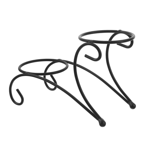 Amosfun European Metal Gazing Sphere Stand with 2 Slots, Matte Black