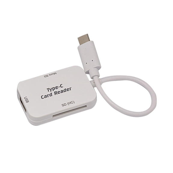 Amosfun USB External Memory Card Reader White, 1 Piece Portable High-Speed Data Transfer for Daily Use