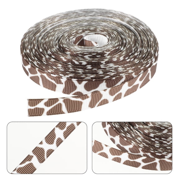 Amosfun Farm Animal Theme Giraffe Grosgrain Ribbon for Sewing Crafting Party Supplies