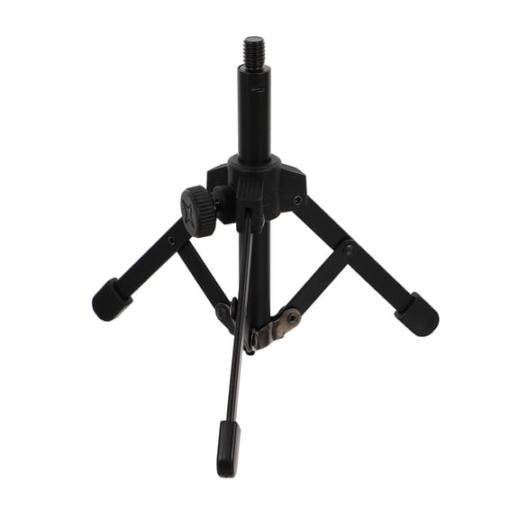 Amosfun Foldable Black Microphone Bracket with Tripod for Secure Desktop Microphone Mounting