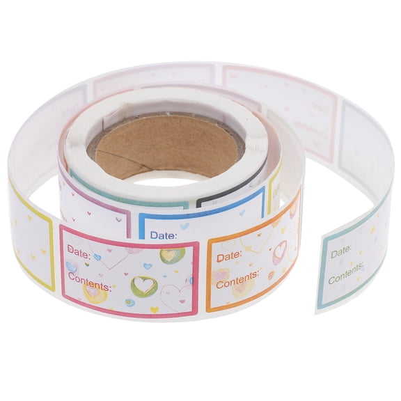 Amosfun Freezer Labels to Write On Removable for Food Containers Multi Copper Adhesive 1 Roll 200 Labels