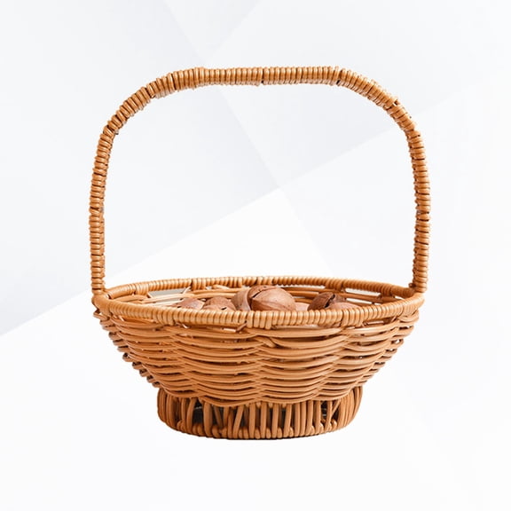 Amosfun Multi-Purpose Kitchen Basket Set, Portable Imitation Rattan Woven Storage for Home, Hotel, Picnic Use