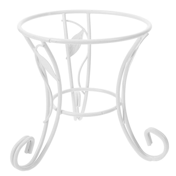 Amosfun White Crystal Sphere Stand Metal Base for Displaying Globes Stones and Bowls