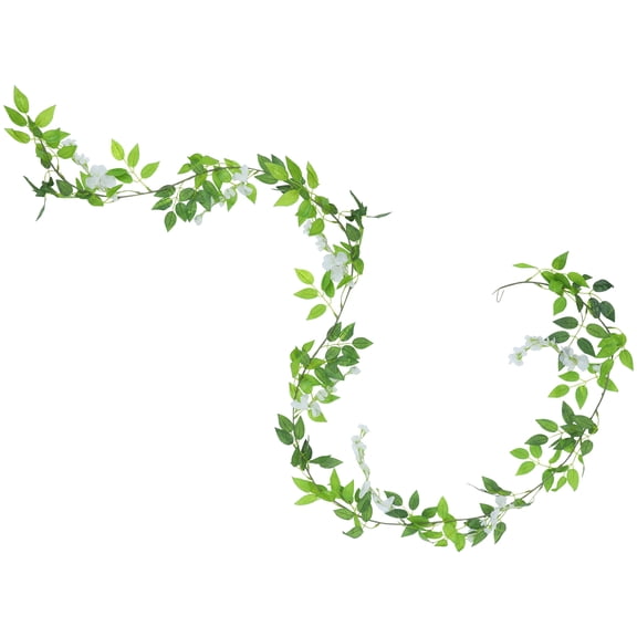 Amosfun Artificial Wisteria Flower Vine Hanging Garland Green Faux Floral Decoration for Wedding Party Home