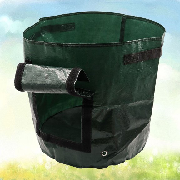 Amosfun Green Fabric Plant Grow Bag with Harvest Window, Breathable Potato Planter Pouch for Root Growth, Vegetable Storage