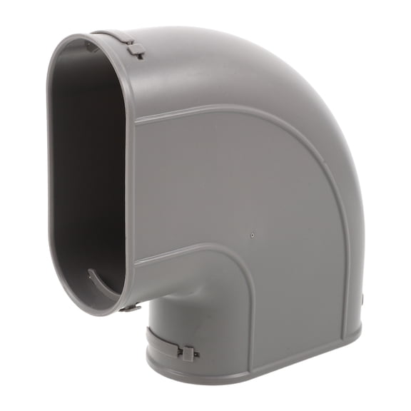 Amosfun Grey Pe Flat Duct Elbow 90 Degree with Smooth Bore for Underfloor Fresh Air Hvac Pipe