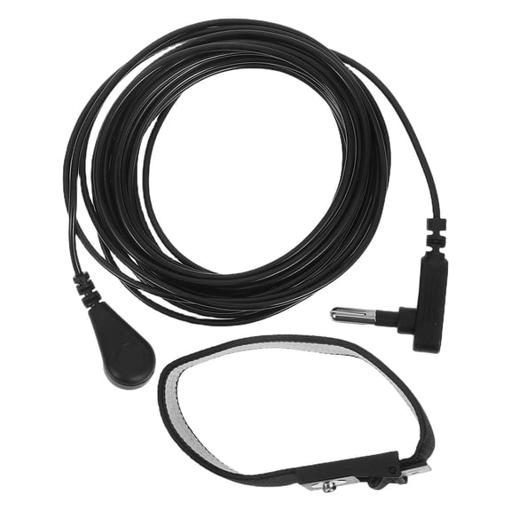 Amosfun ESD Strap For Laboratory Use Anti Static Wrist Band Braided Tape Black 1 Set