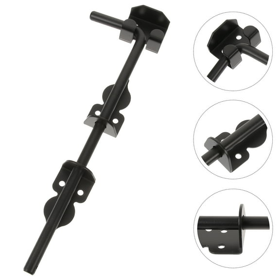 Amosfun Heavy Duty Black Fence Gate Drop Rod with Solid Thick Design for Home Use