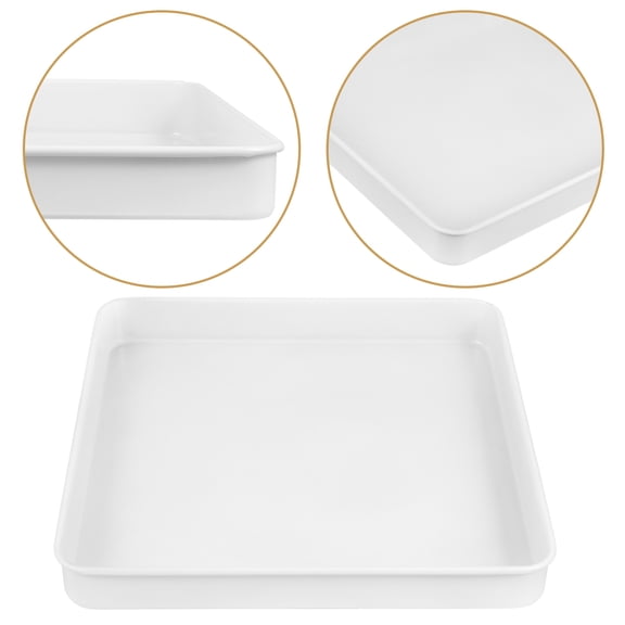 Amosfun Home Baking Carbon Steel White Cake Roll Mold Nonstick Pan with Unique Snowflake Feature