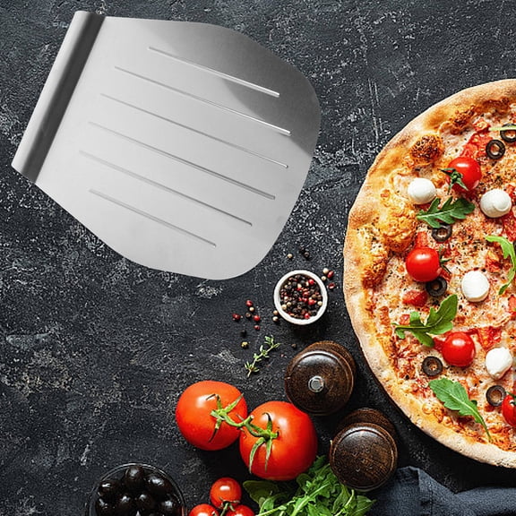 Amosfun Plated Silver Kitchen Cake Transfer Shovel Sturdy Stainless Steel Baking Tool for Home Use